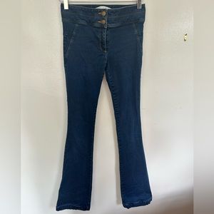 NWOT Veronica Beard Soft Flare Dark Wash High Rise Jean Size 0